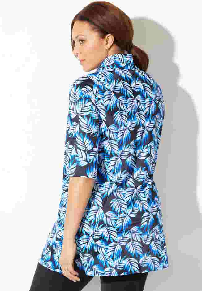 Sun Resistant Quarter Zip Swim Top image number 1