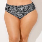 Side Shirred High Waist Swim Brief image number null