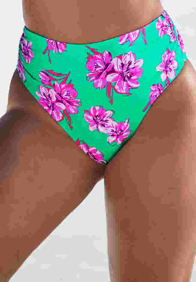 Side Shirred High Waist Swim Brief image number 0