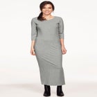 Three-Quarter Sleeve Knit Maxi Dress image number null