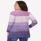 Ombre Shaker Cardigan Sweater image number null