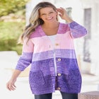 Ombre Shaker Cardigan Sweater image number null