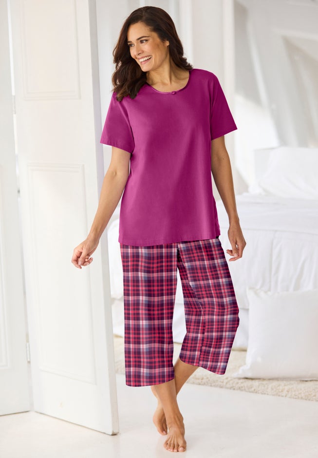 Woven Sleep Capri Pant image number 3