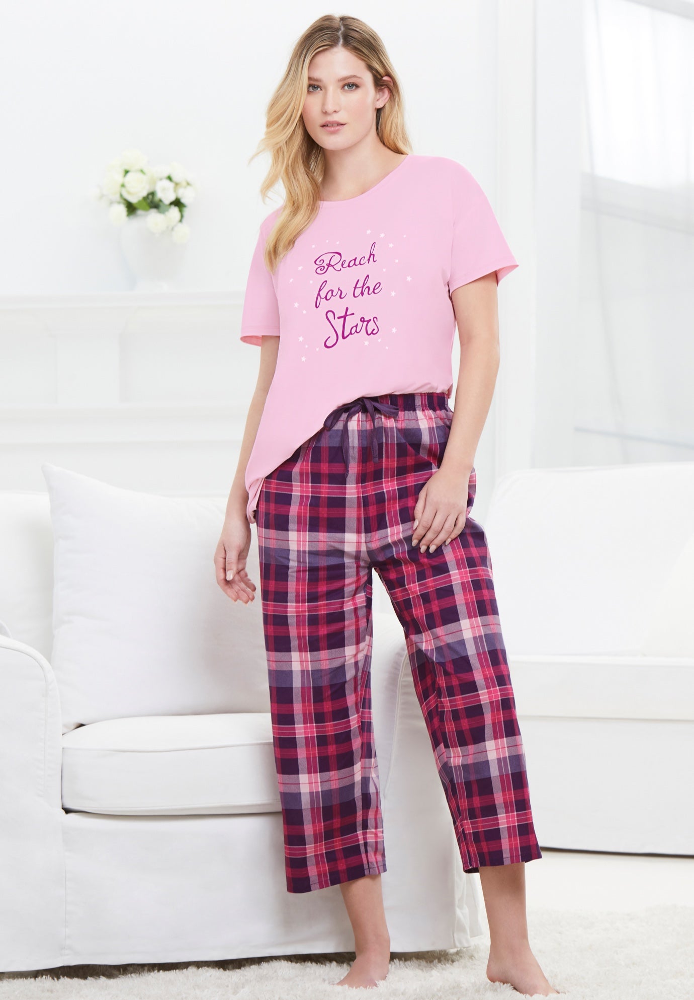 Woven Sleep Capri Pant image number 5