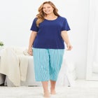 Woven Sleep Capri Pant image number null