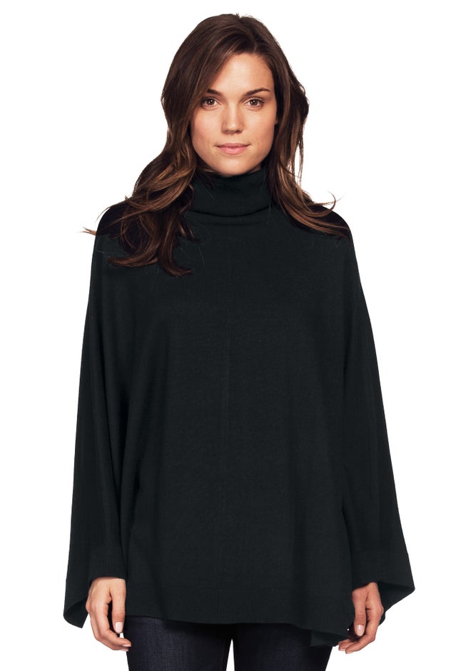 Turtleneck Poncho Sweater image number 0