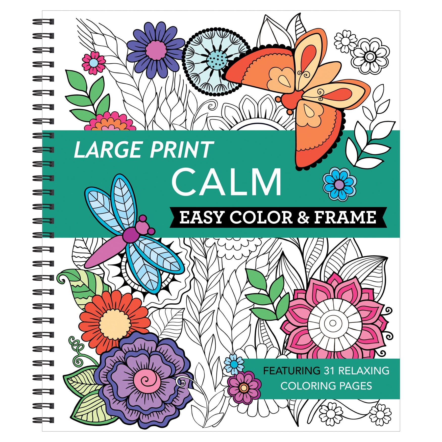 Large Print Easy Color & Frame&reg; Calm Stress-Free Coloring Book image number 0
