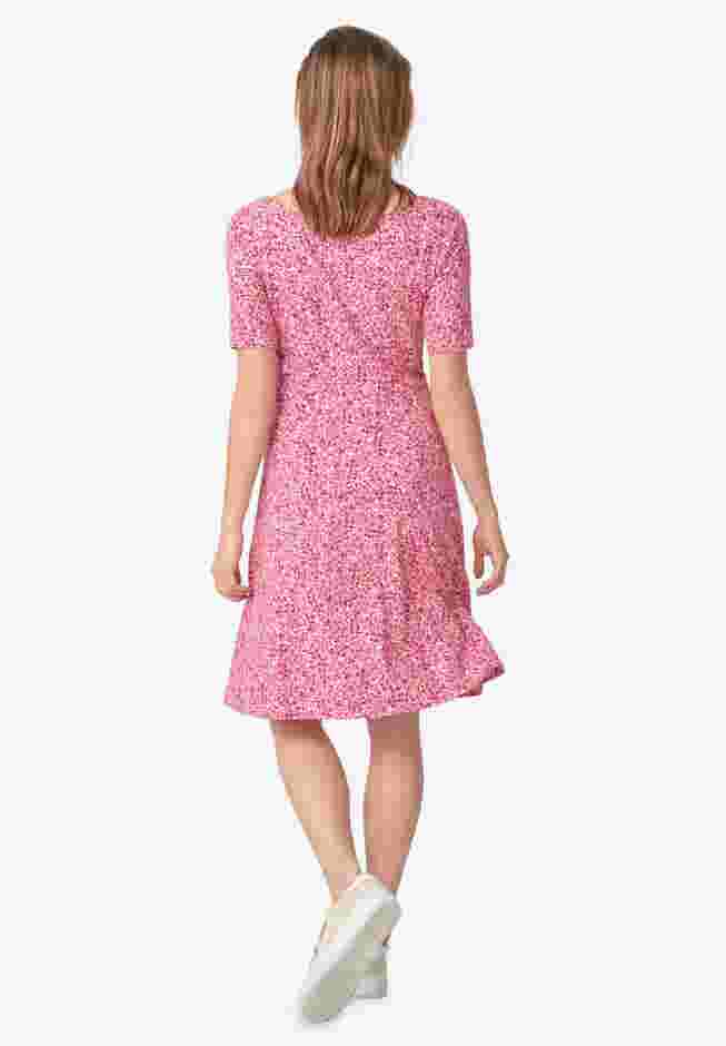 Short Sleeve Fit & Flare Knit Dress image number 1
