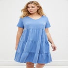 Tiered Knit Tee Dress image number null