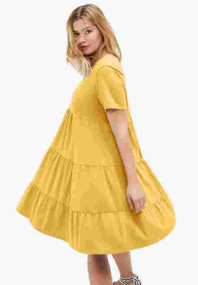 Tiered Knit Tee Dress image number 1