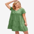 Tiered Knit Tee Dress image number null