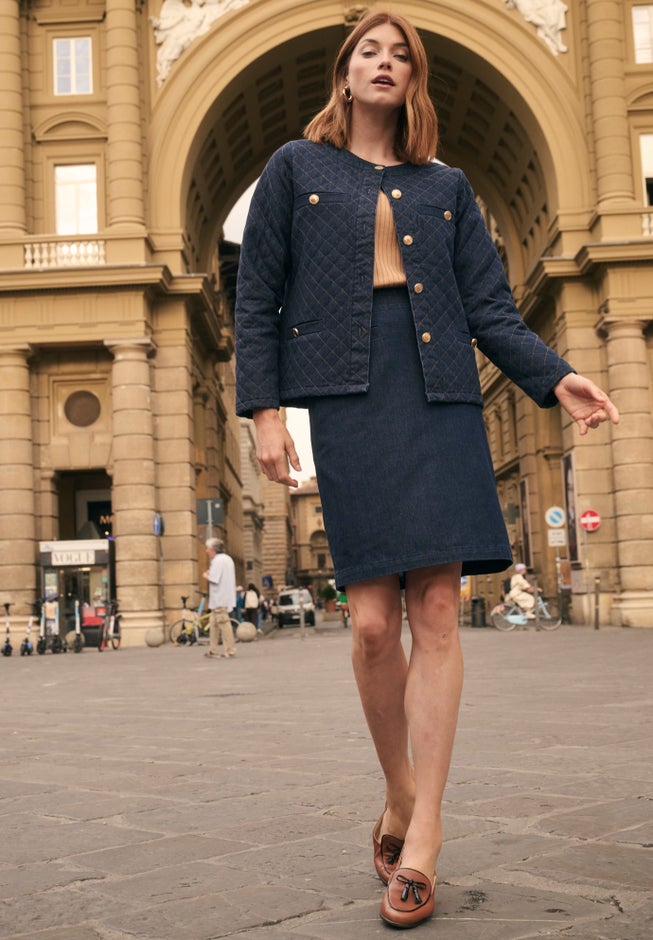 Classic Cotton Denim Short Skirt image number 1