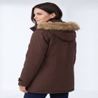 Faux Fur Trim Two-Way Zip-Front Mid-Length Parka image number 1