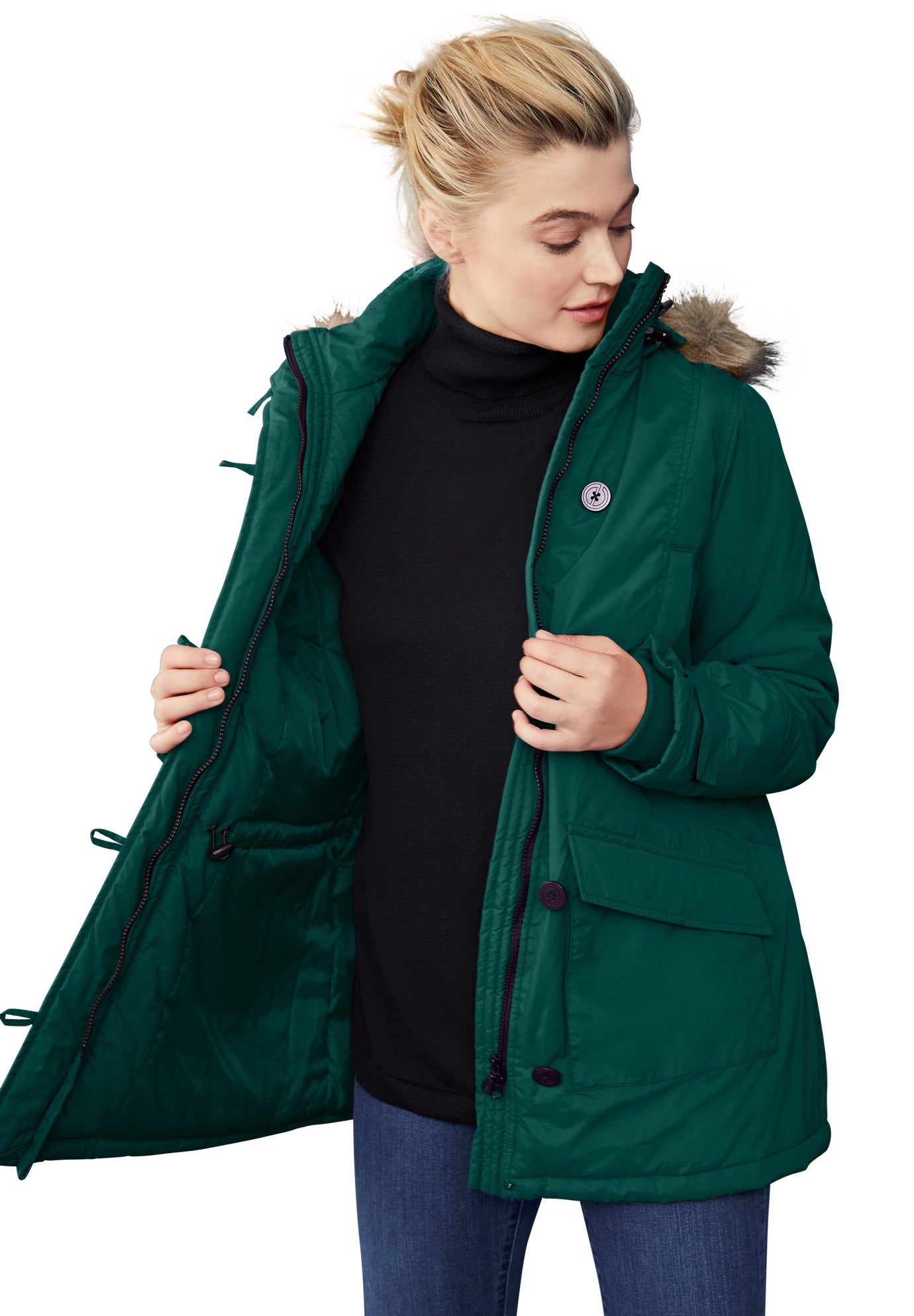 Faux Fur Trim Parka image number 0