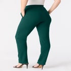 Plus Size Ponte Straight Leg Pant with Pockets and Pull on elastic waist image number null