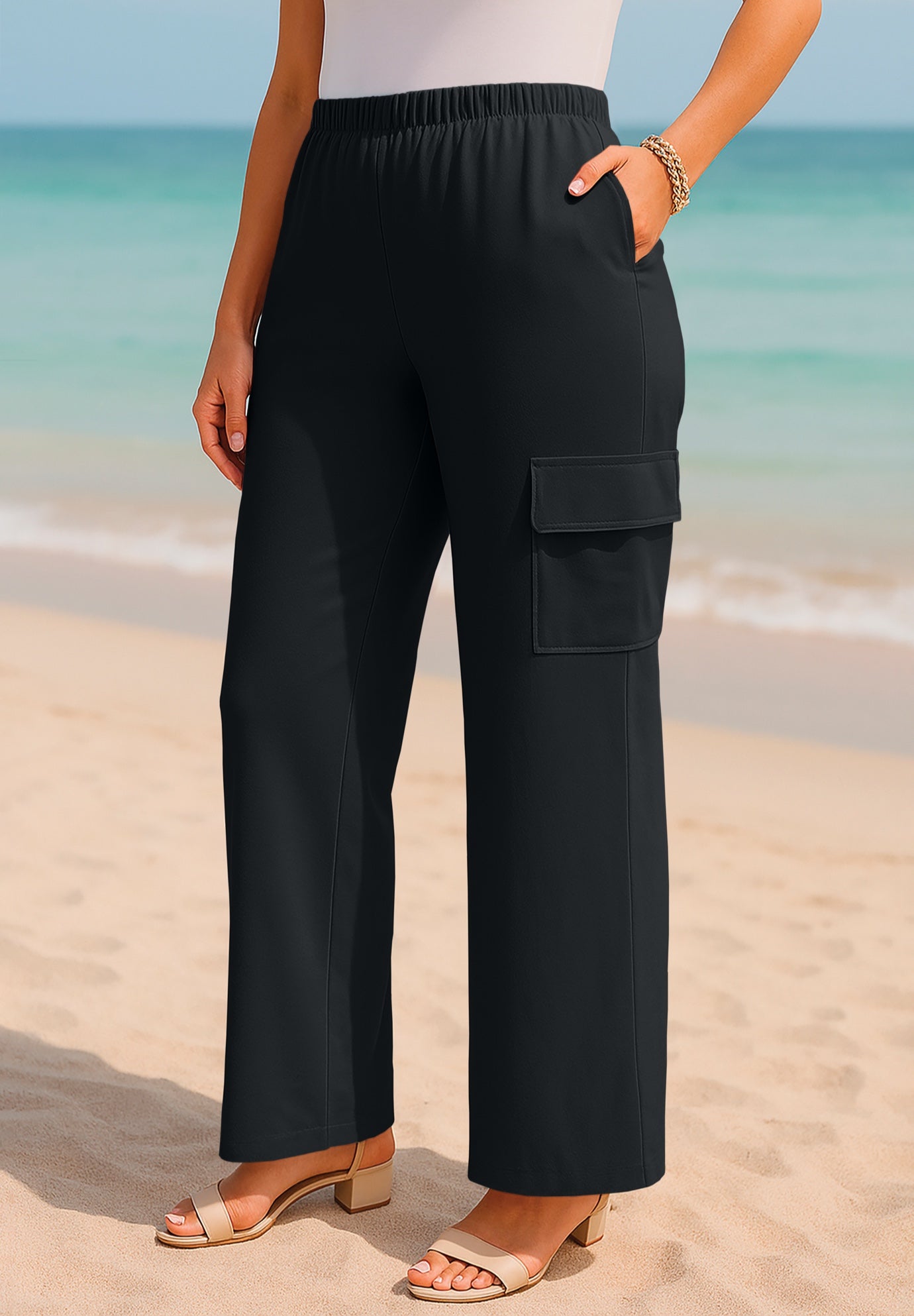 Soft Knit Cargo Pants image number 0