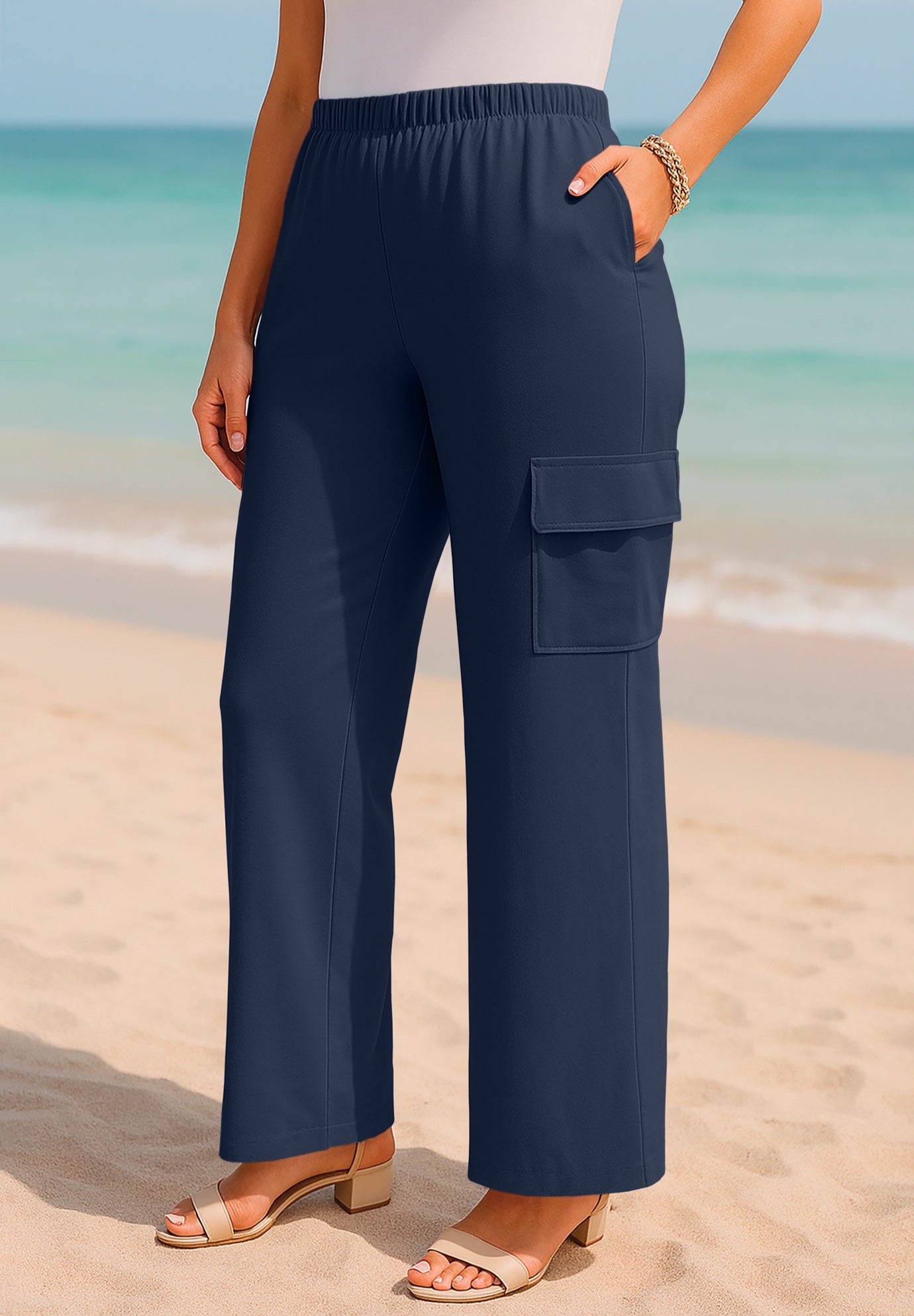 Soft Knit Cargo Pants image number 0