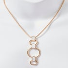 Triple Hoop Pendant Necklace image number null