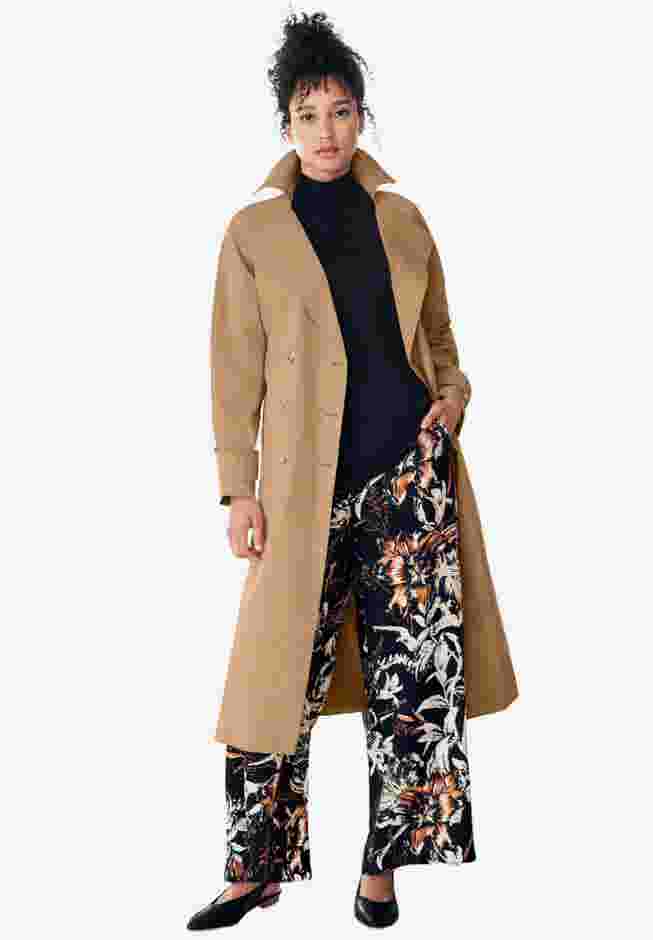 Wide-Leg Soft Pants with Back Elastic image number 5