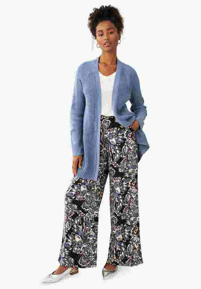 Wide-Leg Soft Pants with Back Elastic image number 0