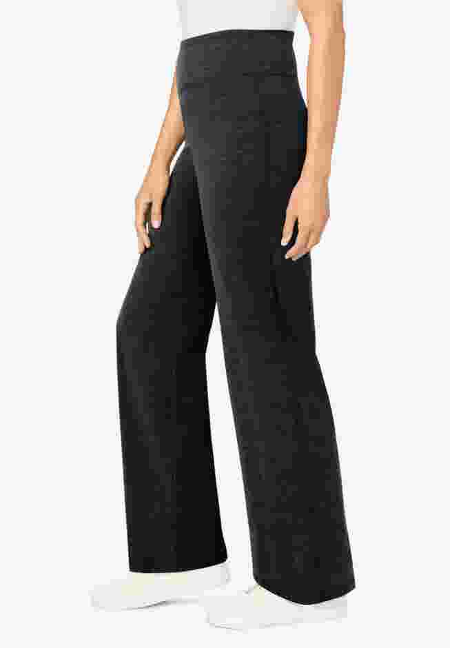 Stretch Cotton Wide-Leg Legging image number 2