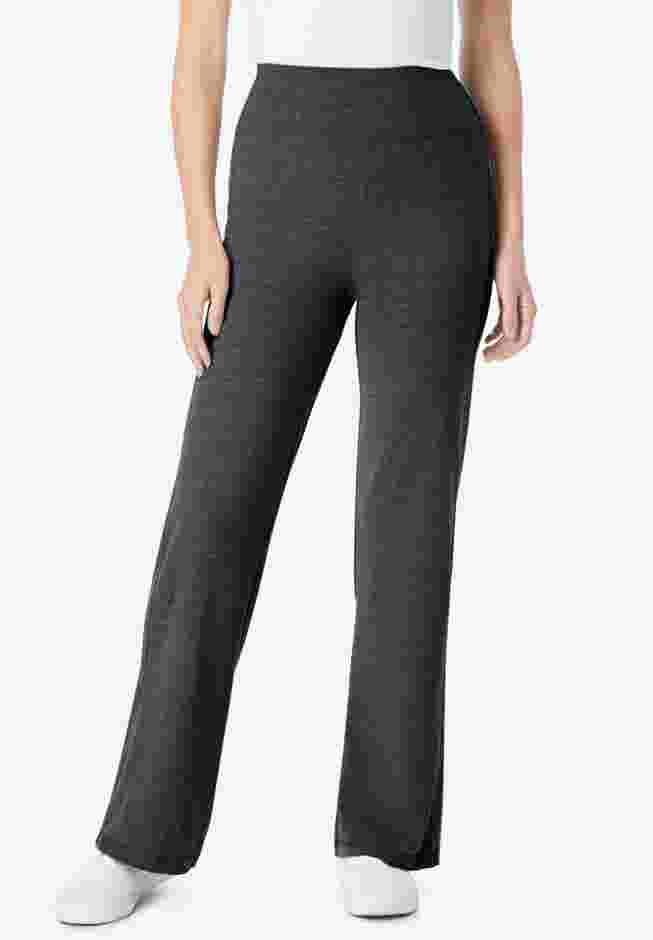 Stretch Cotton Wide-Leg Legging image number 0
