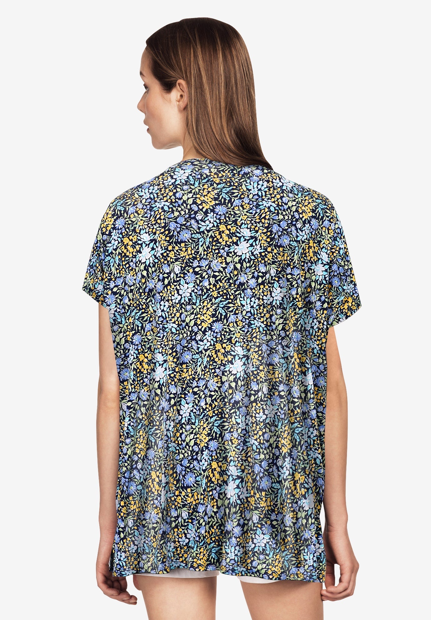 Stretch Knit Scoop Neck Oversized Tunic image number 1