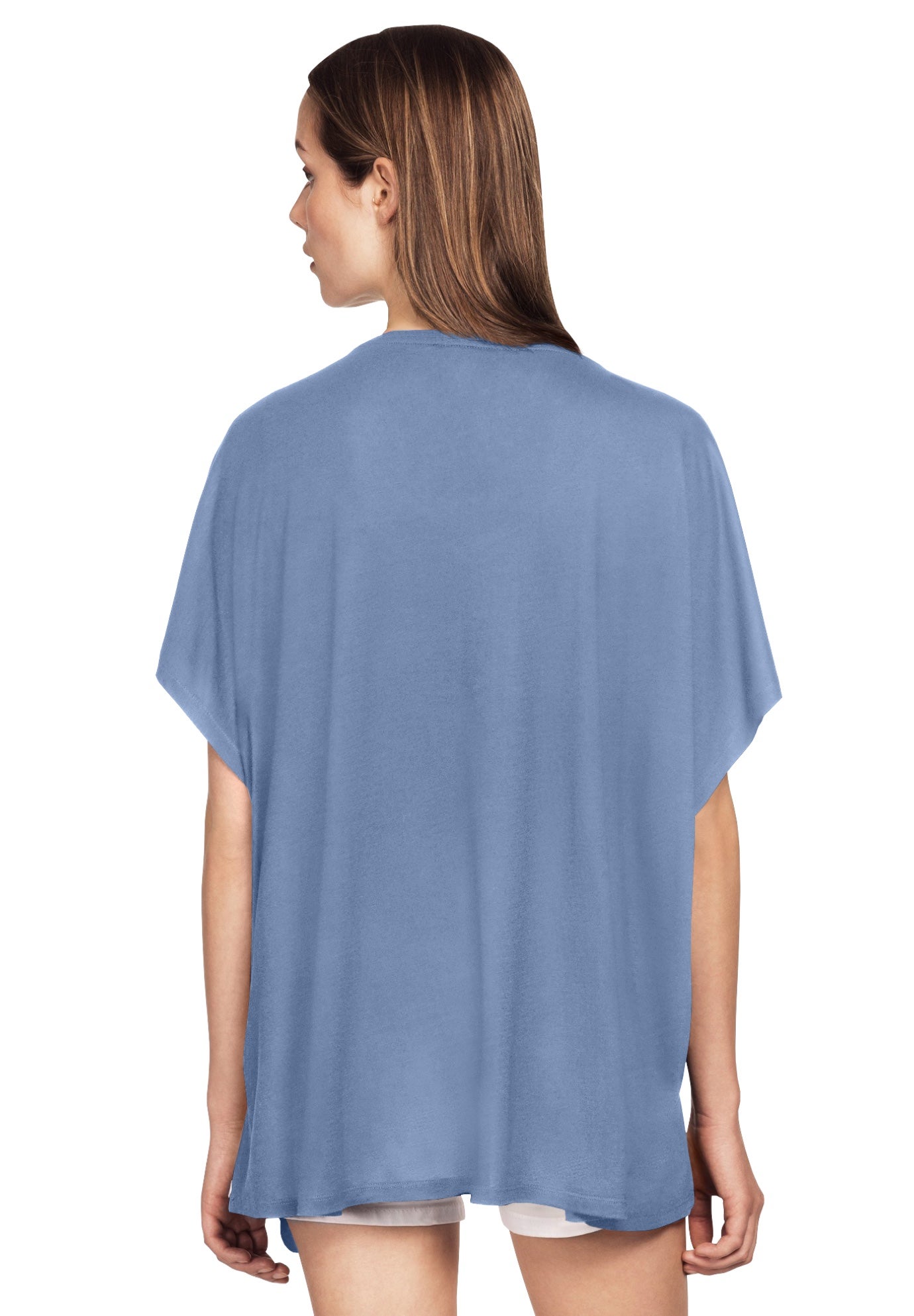 Stretch Knit Scoop Neck Oversized Tunic image number 1
