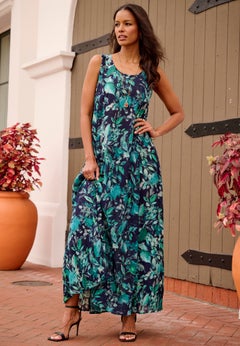 Hand-Crinkled Sleeveless Dress