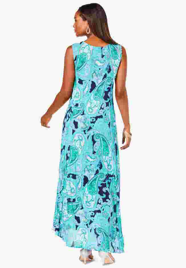 Sleeveless Crinkle Dress image number 1