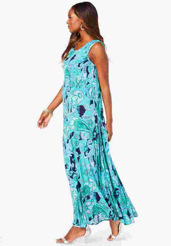 Sleeveless Crinkle Dress image number 2