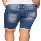 Button-Front Denim Shorts image number null