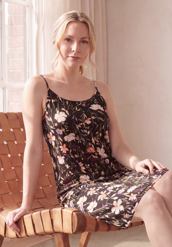 Stretch Knit Scoop Neck Tank A Line Dress image number 2