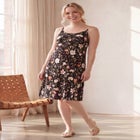 Stretch Knit Scoop Neck Tank A Line Dress image number null