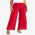 Wide Leg Ultrasmooth® Fabric Lace Pant image number null