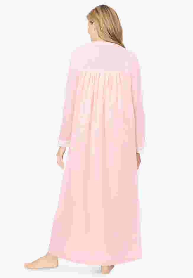 Long 2-Piece Cabbage-Rose Peignoir Set image number 1