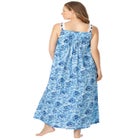 Long 2-Piece Cabbage-Rose Peignoir Set image number null