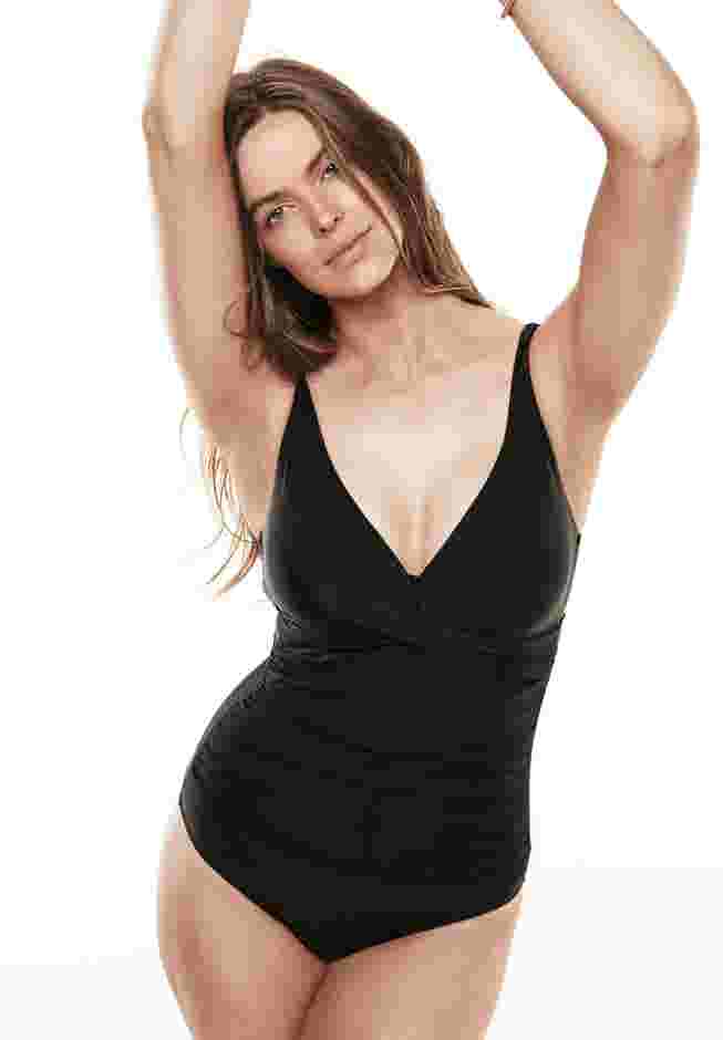 V-Neck One Piece Swimsuit image number 0