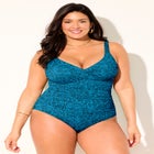 V-Neck One Piece Swimsuit image number null