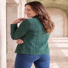 Suede Zip-Front Jacket image number null