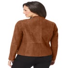 Suede Zip-Front Jacket image number null