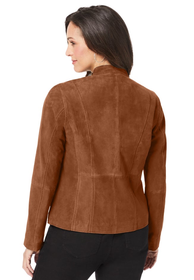 Suede Zip-Front Jacket image number 2