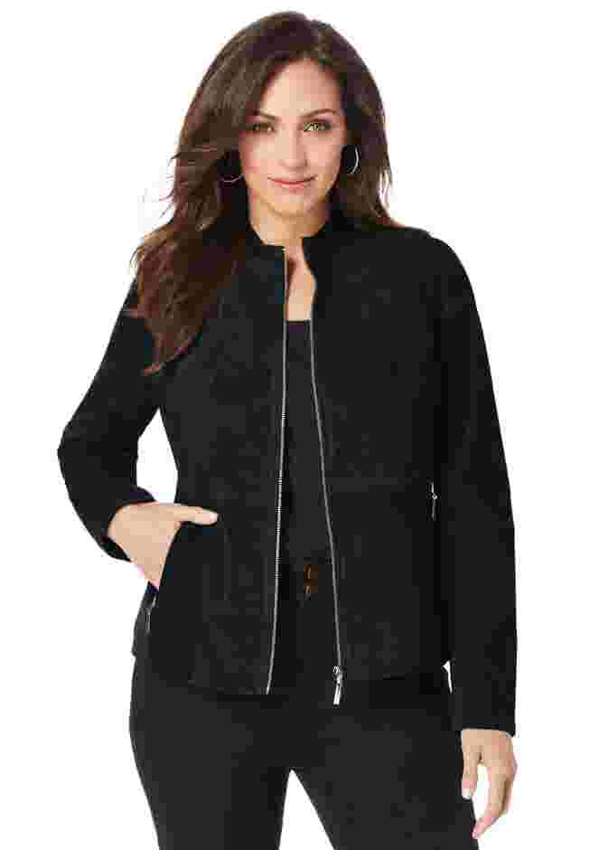 Suede Zip-Front Jacket image number 0