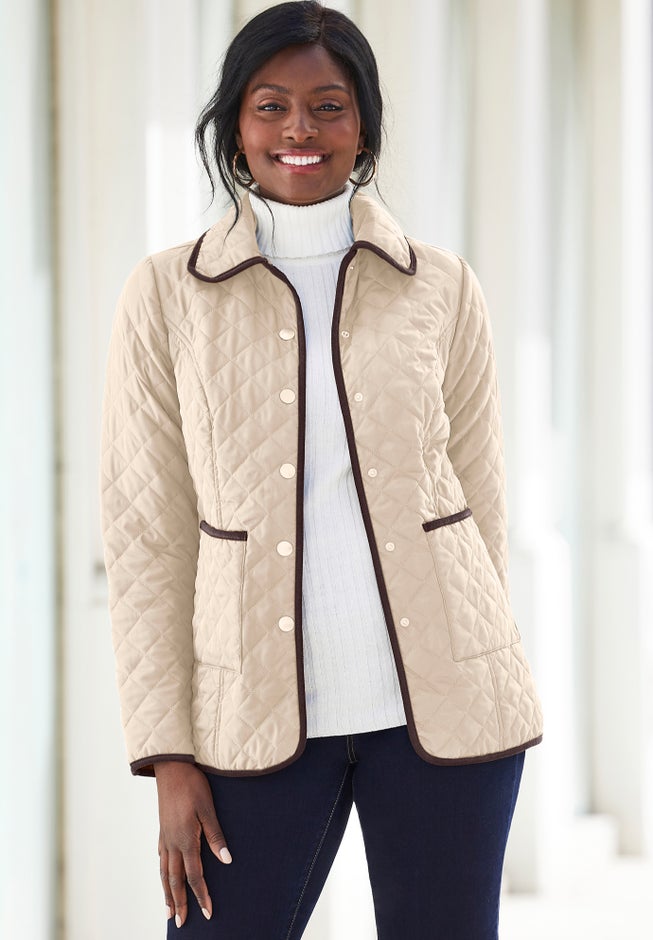 Snap-Front Quilted Coat image number 0