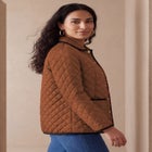 Snap-Front Quilted Coat image number null