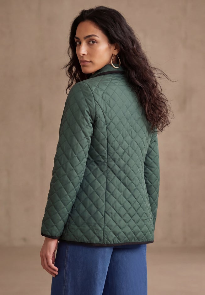 Snap-Front Quilted Coat image number 2
