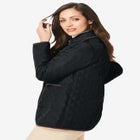 Snap-Front Quilted Coat image number null