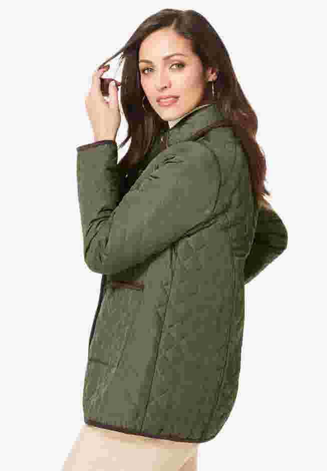 Snap-Front Quilted Coat image number 2