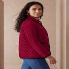 Snap-Front Quilted Coat image number null
