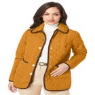 Snap-Front Quilted Coat image number null